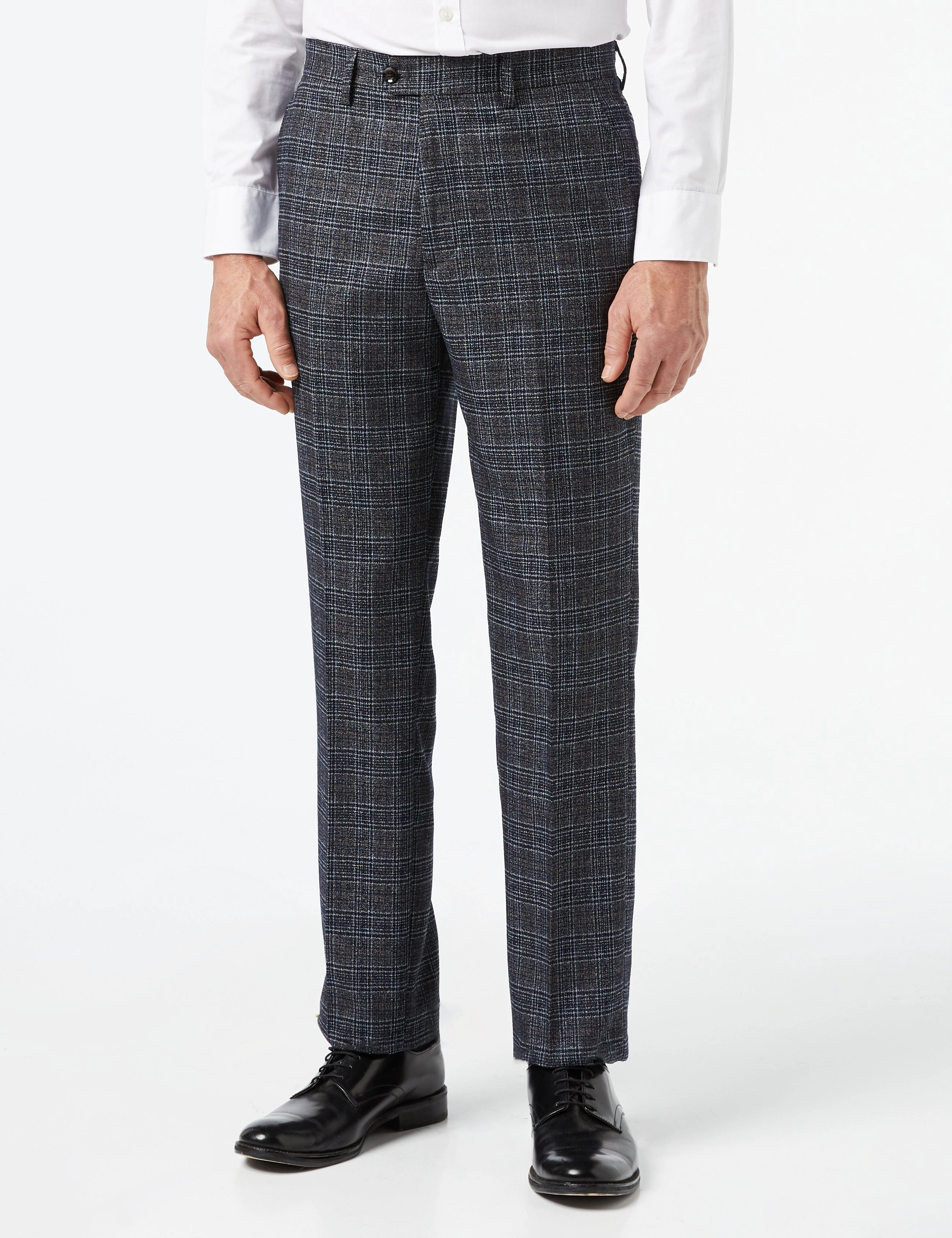 Abel Szare Tweed Spodnie Garniturowe, Idealne Dopasowanie, Elegancja Na Każdą Okazję!