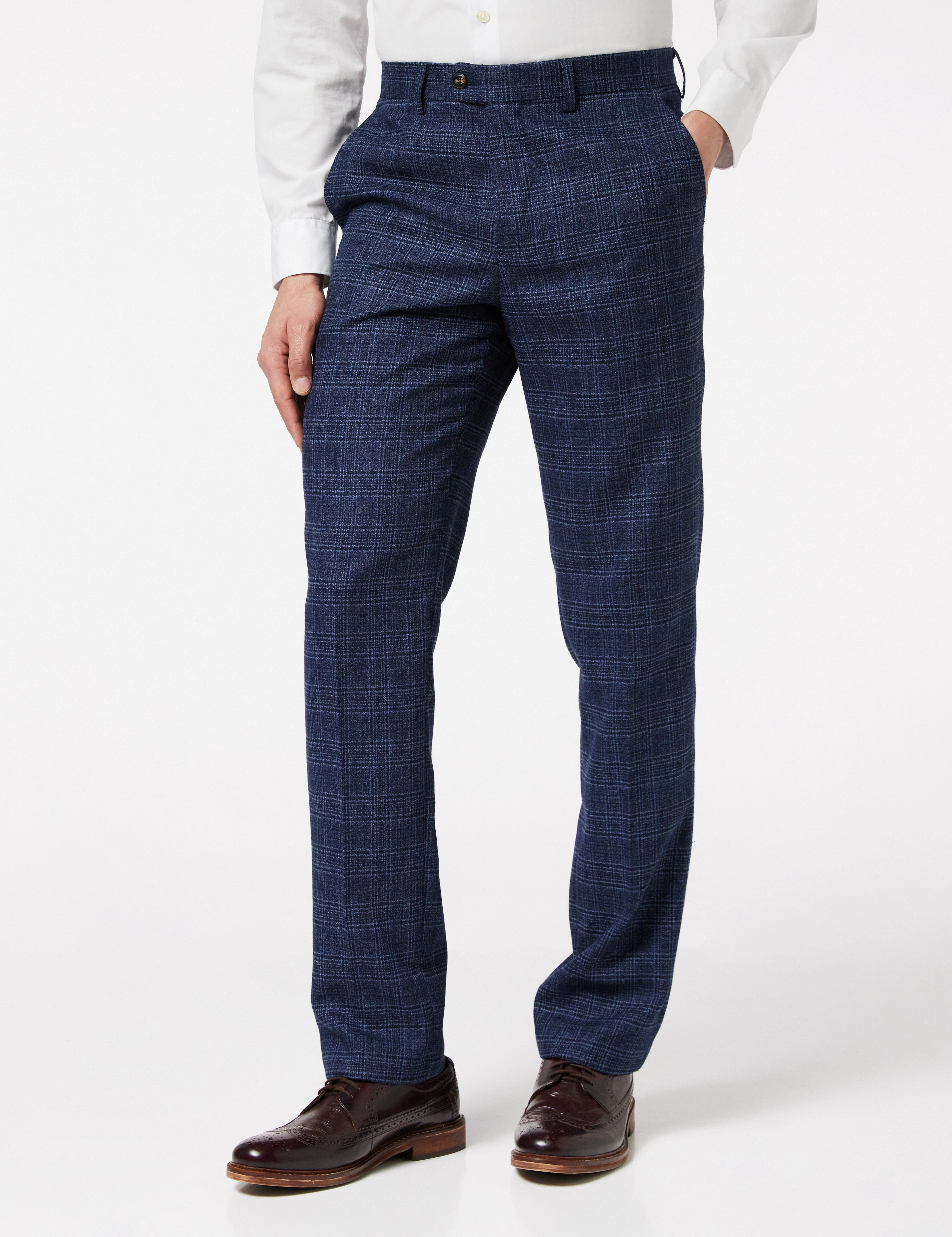 Czujny garnitur Abel - Navy Tweed, idealny dla eleganckiego mężczyzny!